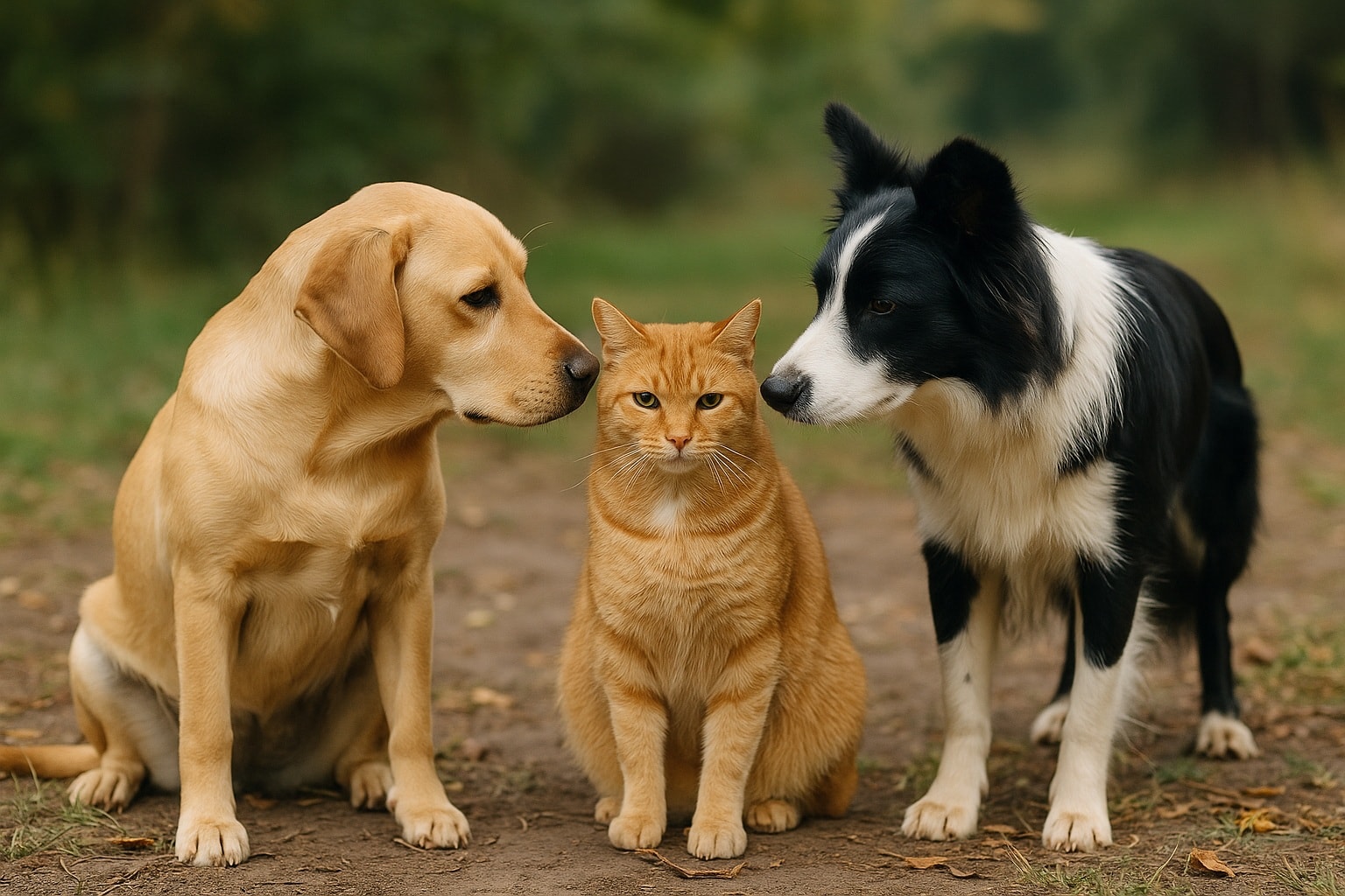 dogs and cat scent interaction